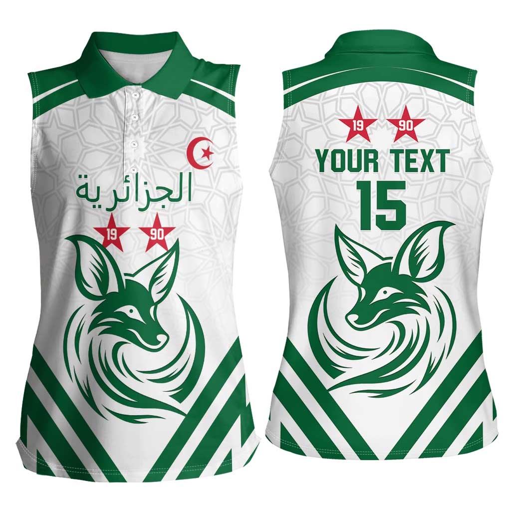 Custom Algeria Football Women Sleeveless Polo Shirt Go Fennecs Go - Wonder Print Shop