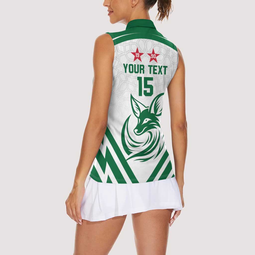 Custom Algeria Football Women Sleeveless Polo Shirt Go Fennecs Go - Wonder Print Shop