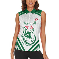 Custom Algeria Football Women Sleeveless Polo Shirt Go Fennecs Go - Wonder Print Shop
