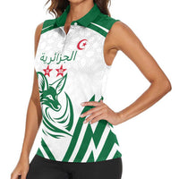 Custom Algeria Football Women Sleeveless Polo Shirt Go Fennecs Go - Wonder Print Shop