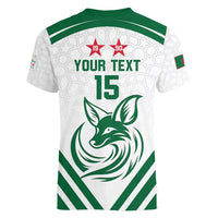 Custom Algeria Football Women V-Neck T-Shirt Go Fennecs Go - Wonder Print Shop