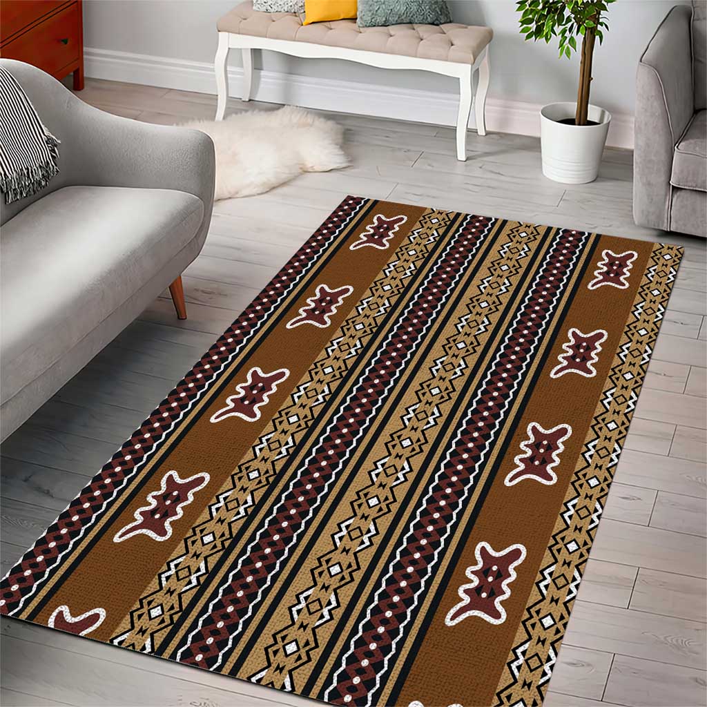 Mali Bologan Mud Cloth Pattern Area Rug - Wonder Print Shop