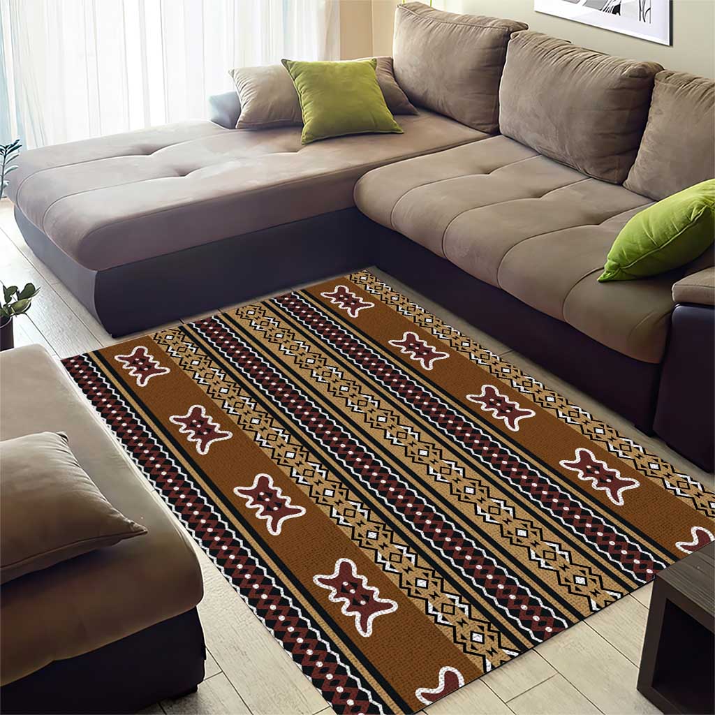 Mali Bologan Mud Cloth Pattern Area Rug - Wonder Print Shop