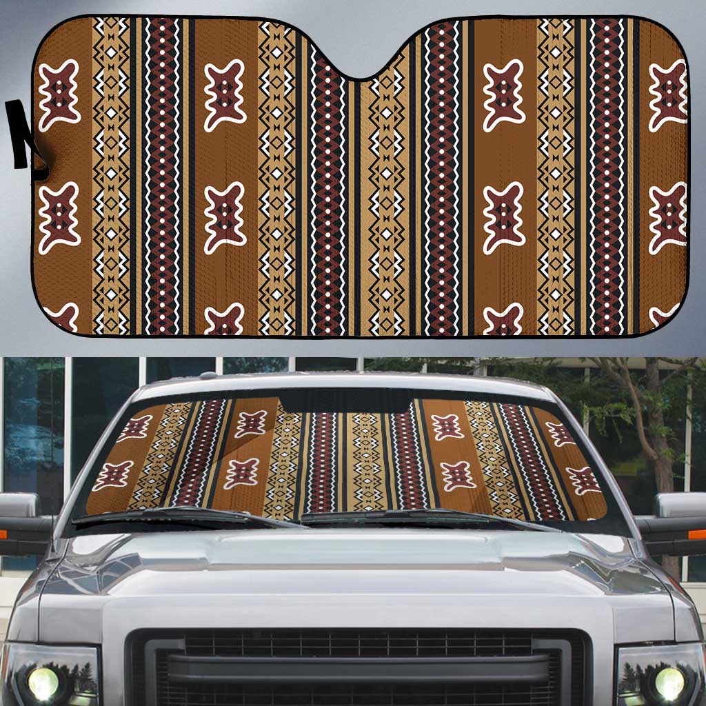 Mali Bologan Mud Cloth Pattern Auto Sun Shade - Wonder Print Shop
