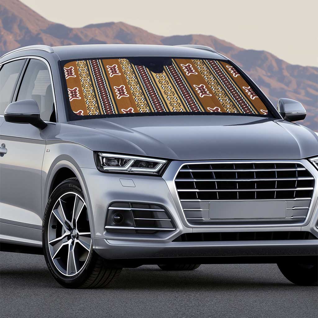 Mali Bologan Mud Cloth Pattern Auto Sun Shade - Wonder Print Shop