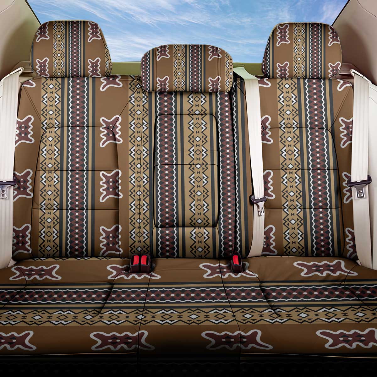 Mali Bologan Mud Cloth Pattern Back Car Seat Cover - Wonder Print Shop