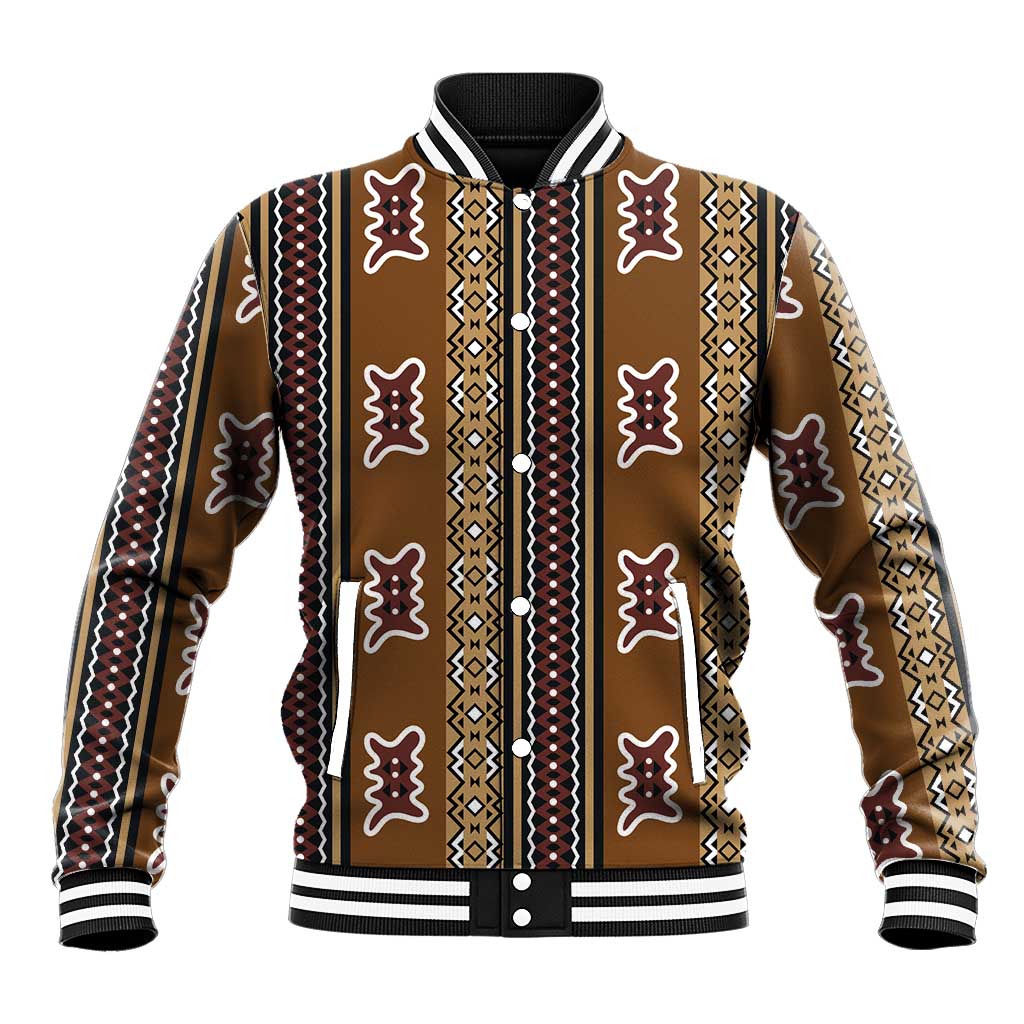 Mali Bologan Mud Cloth Pattern Baseball Jacket - Wonder Print Shop