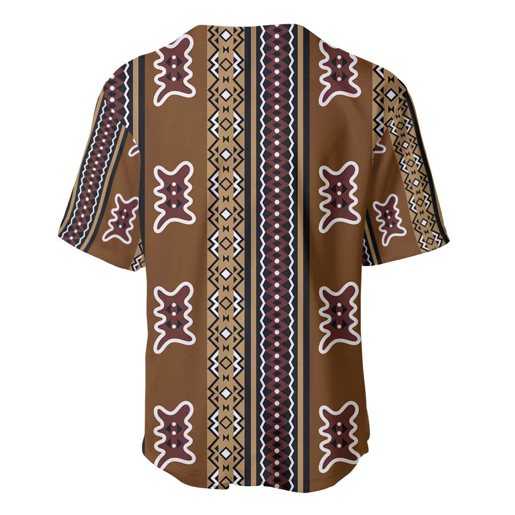 Mali Bologan Mud Cloth Pattern Baseball Jersey - Wonder Print Shop