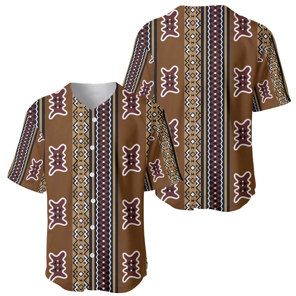 Mali Bologan Mud Cloth Pattern Baseball Jersey - Wonder Print Shop