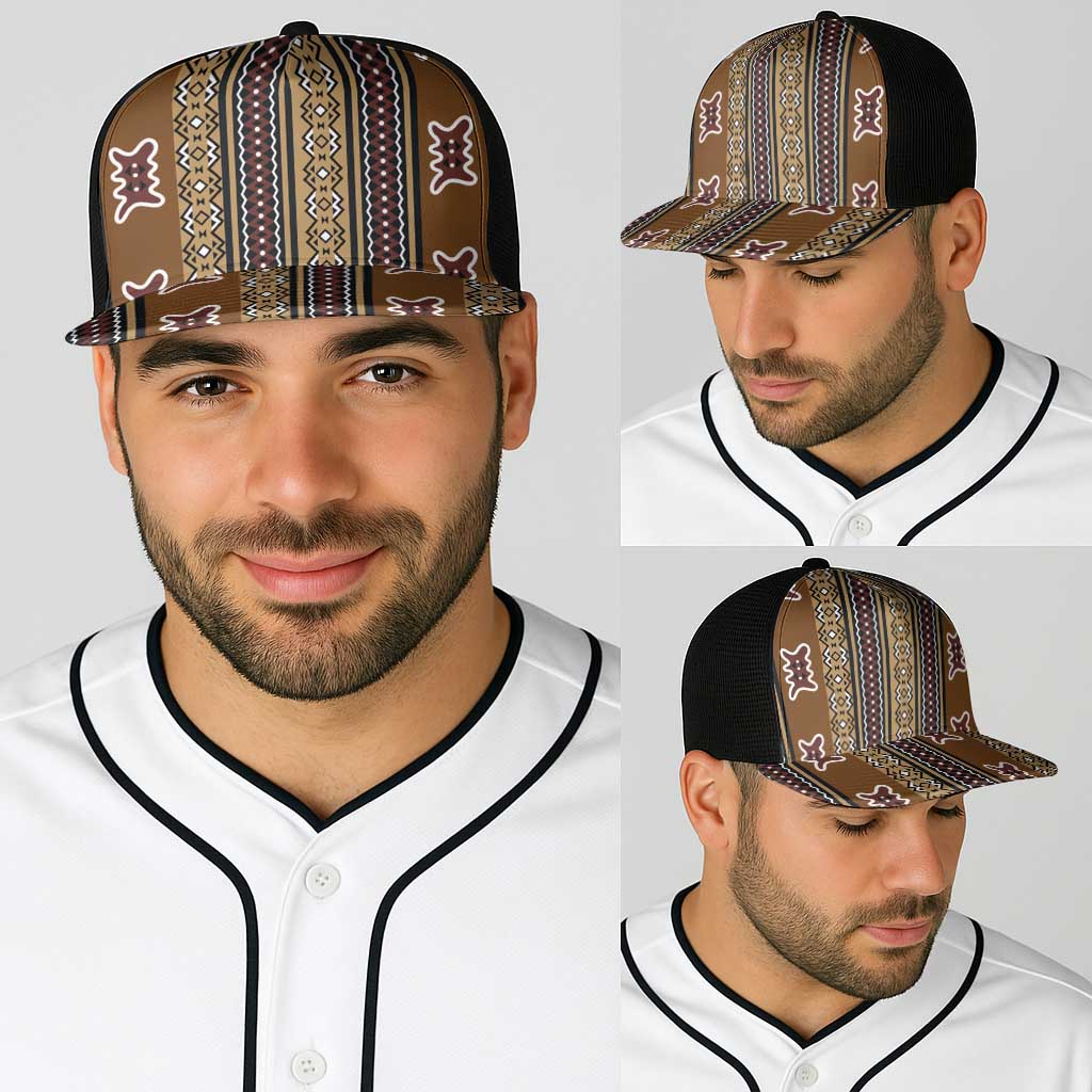 Mali Bologan Mud Cloth Pattern Baseball Net Cap - Wonder Print Shop