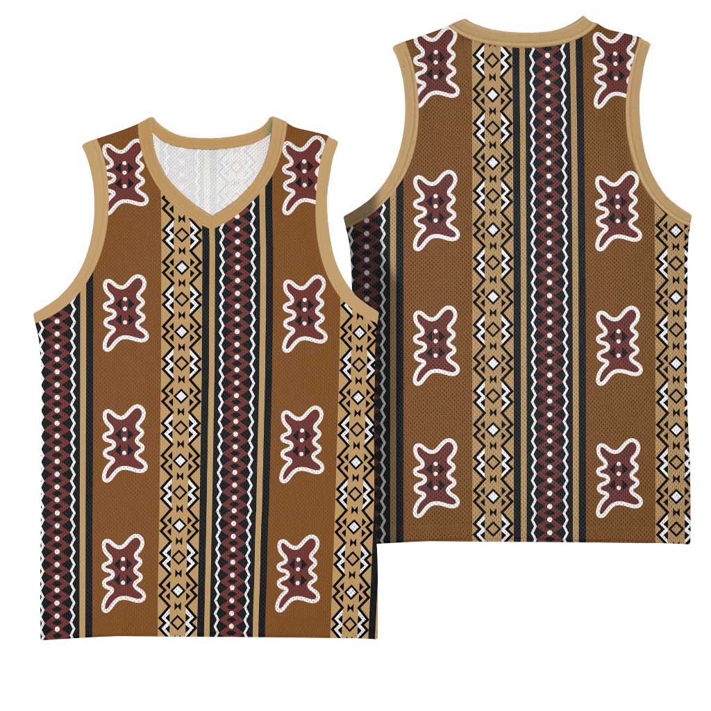 Mali Bologan Mud Cloth Pattern Basketball Jersey - Wonder Print Shop
