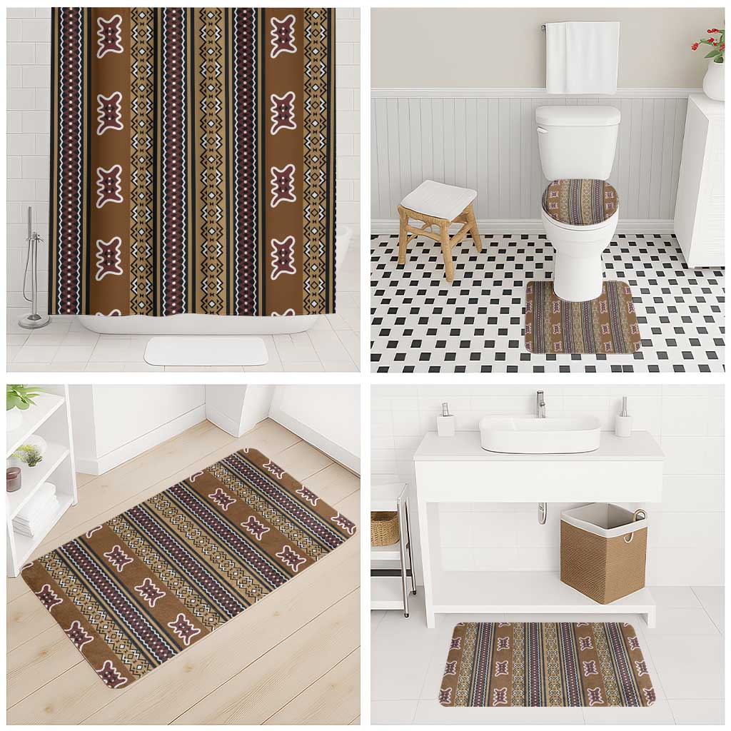 Mali Bologan Mud Cloth Pattern Bathroom Set - Wonder Print Shop