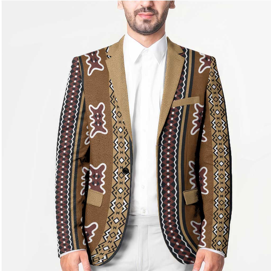 Mali Bologan Mud Cloth Pattern Blazer - Wonder Print Shop