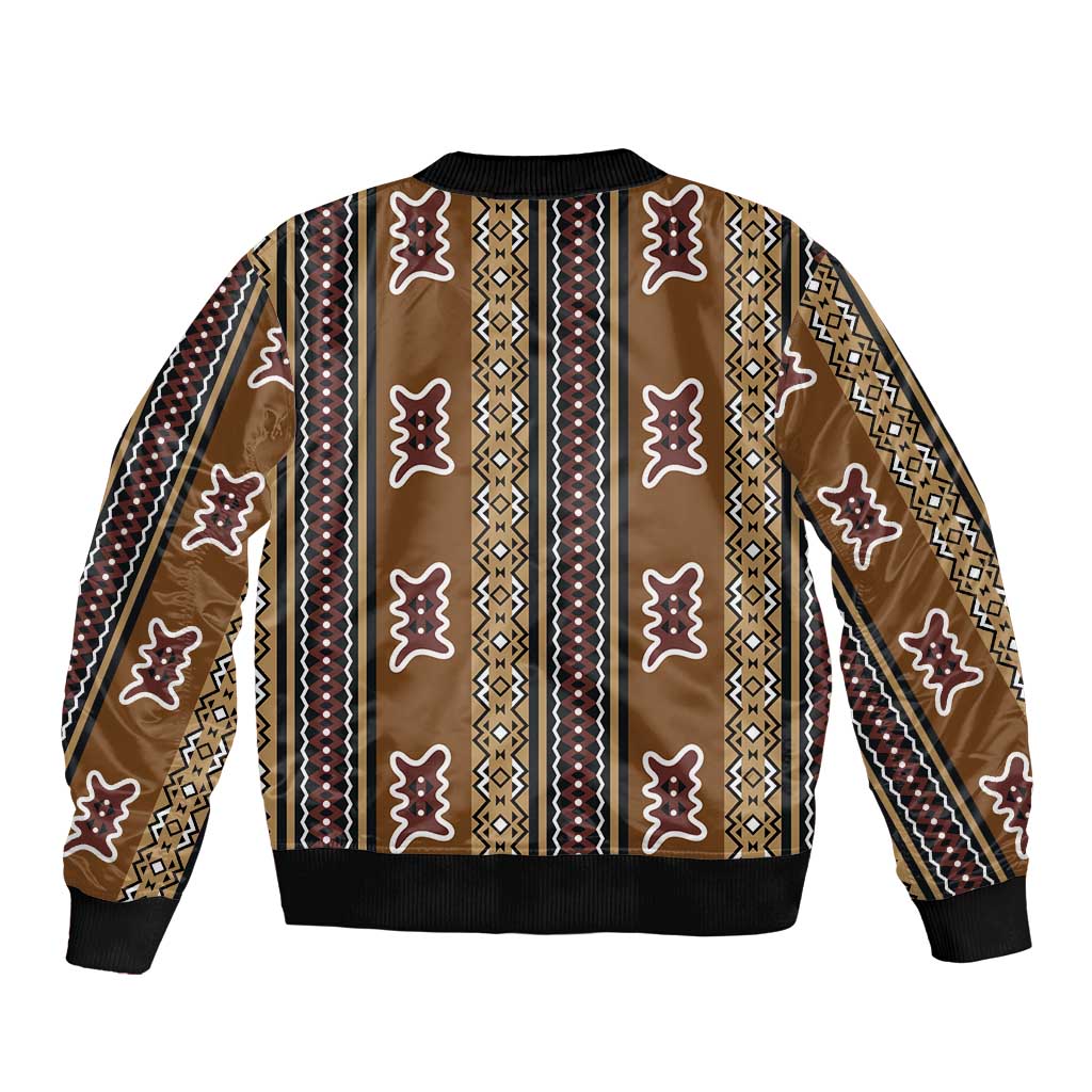 Mali Bologan Mud Cloth Pattern Bomber Jacket - Wonder Print Shop
