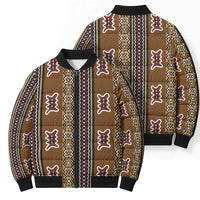 Mali Bologan Mud Cloth Pattern Bomber Puffer Jacket - Wonder Print Shop