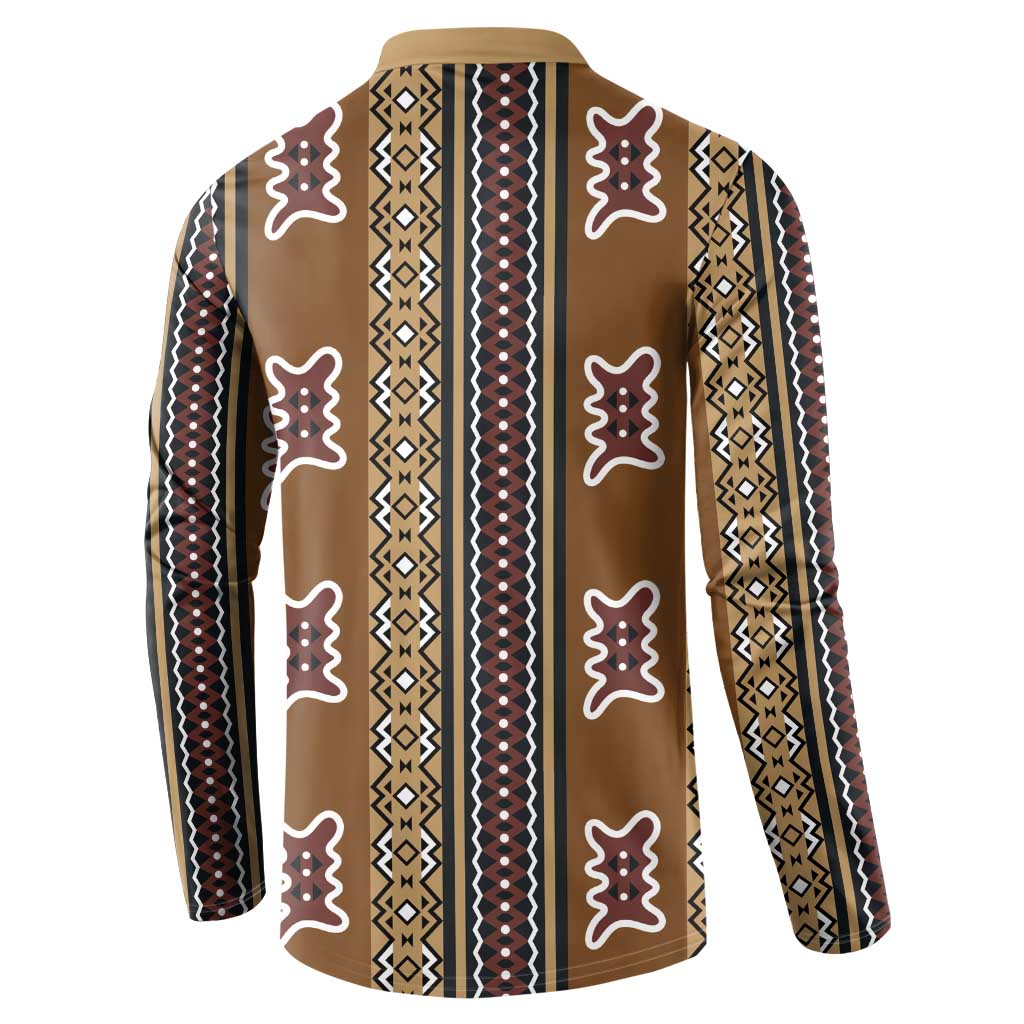 Mali Bologan Mud Cloth Pattern Button Sweatshirt - Wonder Print Shop