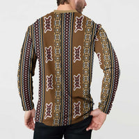 Mali Bologan Mud Cloth Pattern Button Sweatshirt - Wonder Print Shop