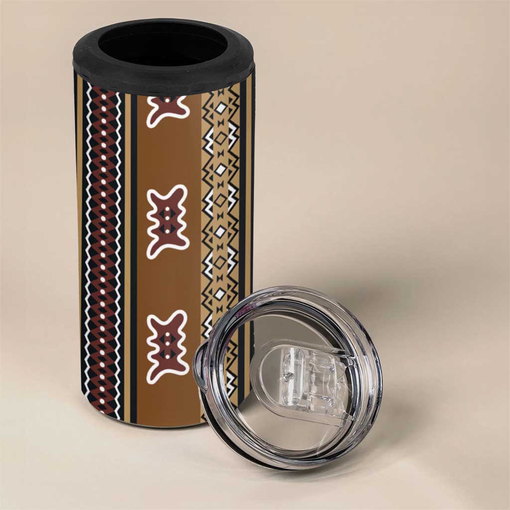 Mali Bologan Mud Cloth Pattern 4 in 1 Can Cooler Tumbler - Wonder Print Shop
