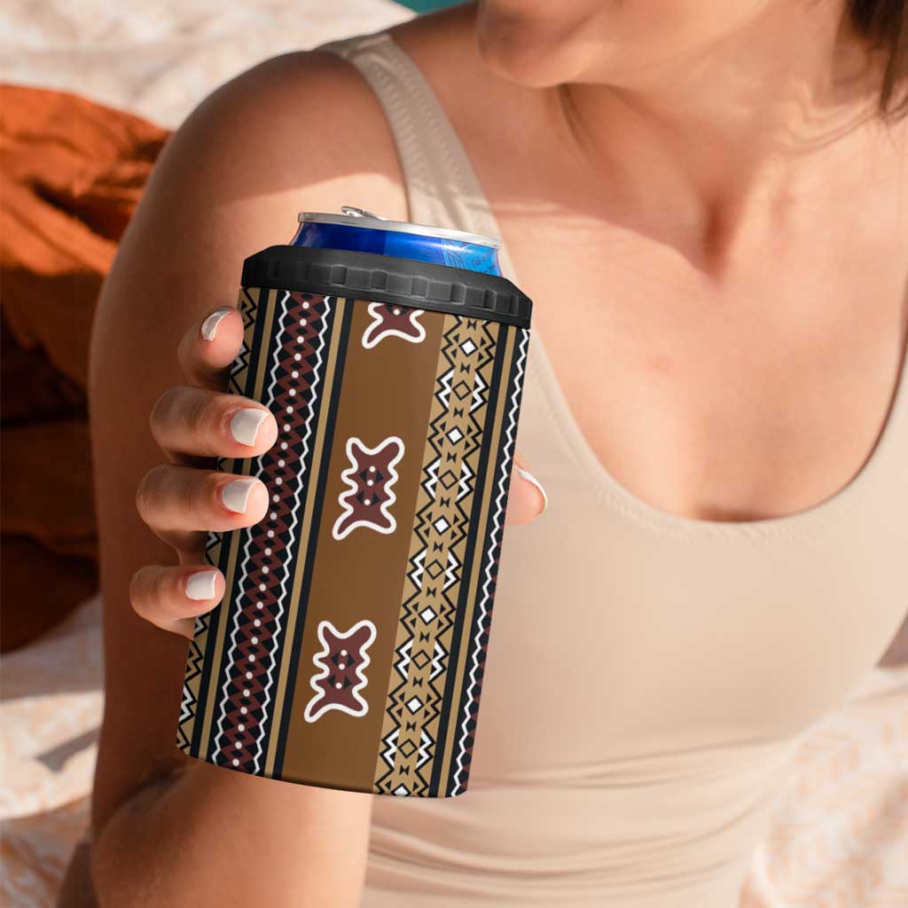 Mali Bologan Mud Cloth Pattern 4 in 1 Can Cooler Tumbler - Wonder Print Shop