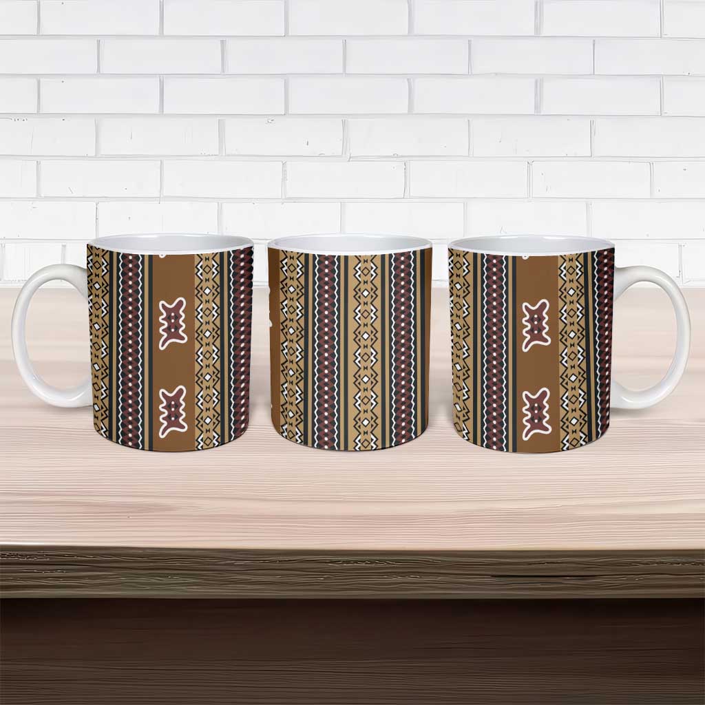 Mali Bologan Mud Cloth Pattern Ceramic Mug - Wonder Print Shop