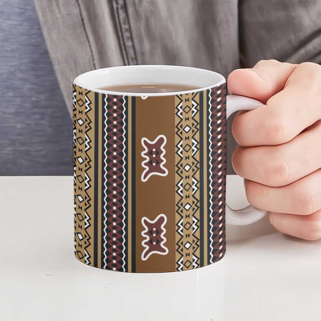 Mali Bologan Mud Cloth Pattern Ceramic Mug - Wonder Print Shop