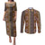 Mali Bologan Mud Cloth Pattern Couples Matching Puletasi and Long Sleeve Button Shirt - Wonder Print Shop