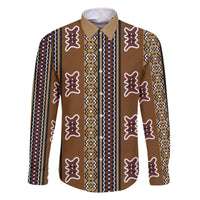 Mali Bologan Mud Cloth Pattern Family Matching Off The Shoulder Long Sleeve Dress and Hawaiian Shirt - Wonder Print Shop