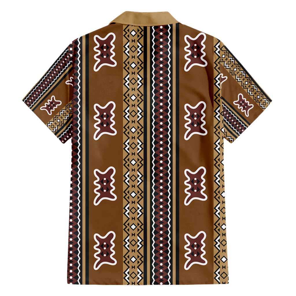 Mali Bologan Mud Cloth Pattern Family Matching Short Sleeve Bodycon Dress and Hawaiian Shirt - Wonder Print Shop