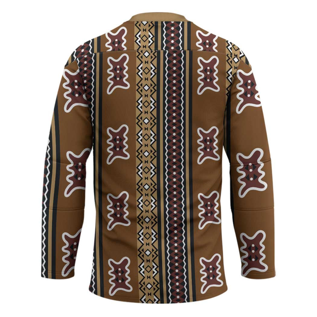 Mali Bologan Mud Cloth Pattern Hockey Jersey - Wonder Print Shop