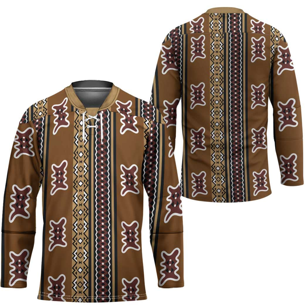 Mali Bologan Mud Cloth Pattern Hockey Jersey - Wonder Print Shop