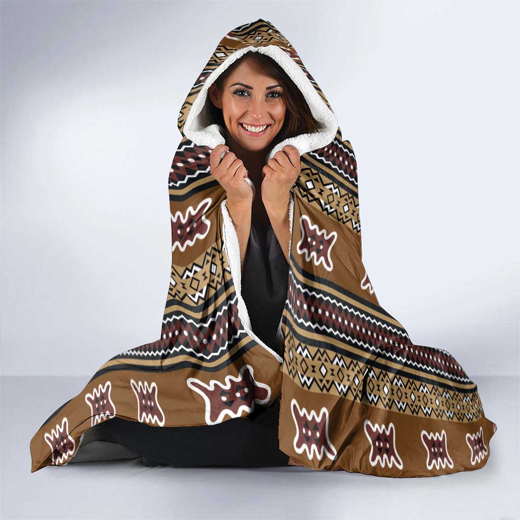 Mali Bologan Mud Cloth Pattern Hooded Blanket - Wonder Print Shop