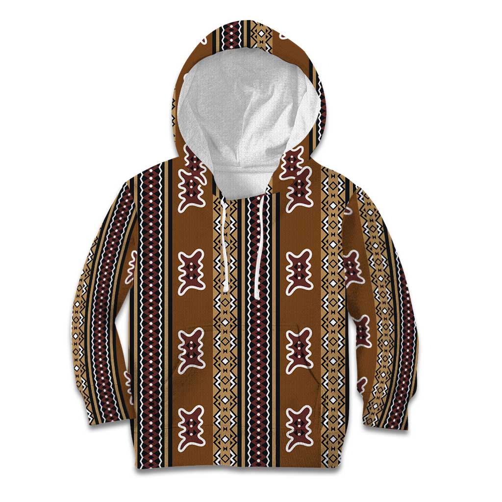 Mali Bologan Mud Cloth Pattern Kid Hoodie - Wonder Print Shop