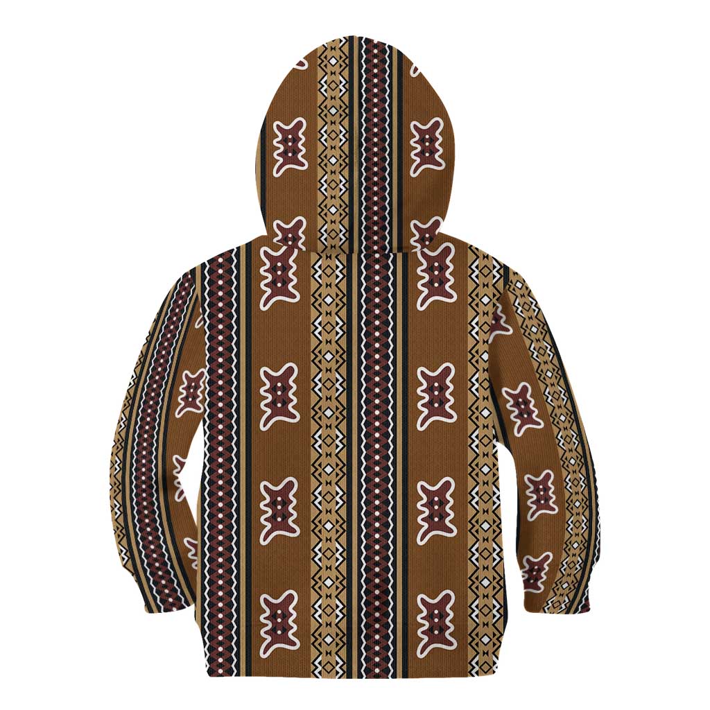 Mali Bologan Mud Cloth Pattern Kid Hoodie - Wonder Print Shop