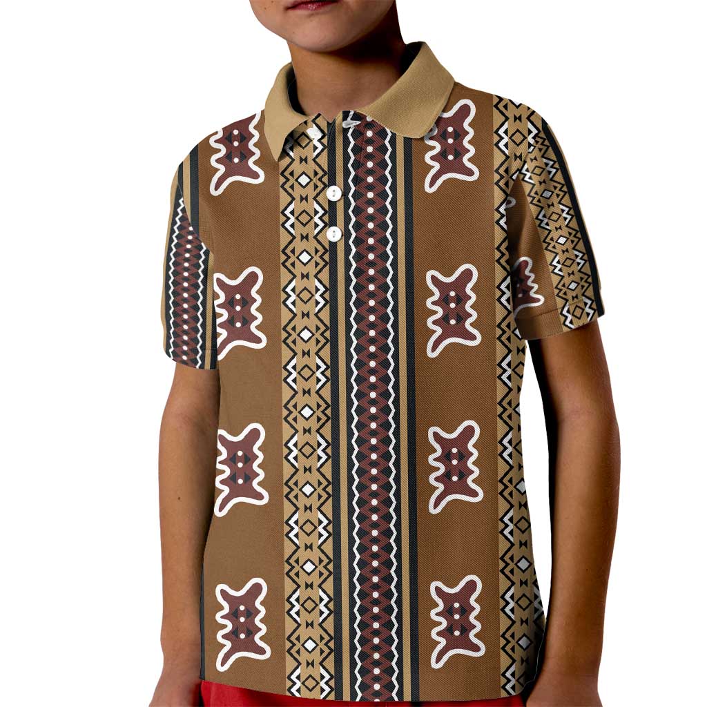 Mali Bologan Mud Cloth Pattern Kid Polo Shirt - Wonder Print Shop