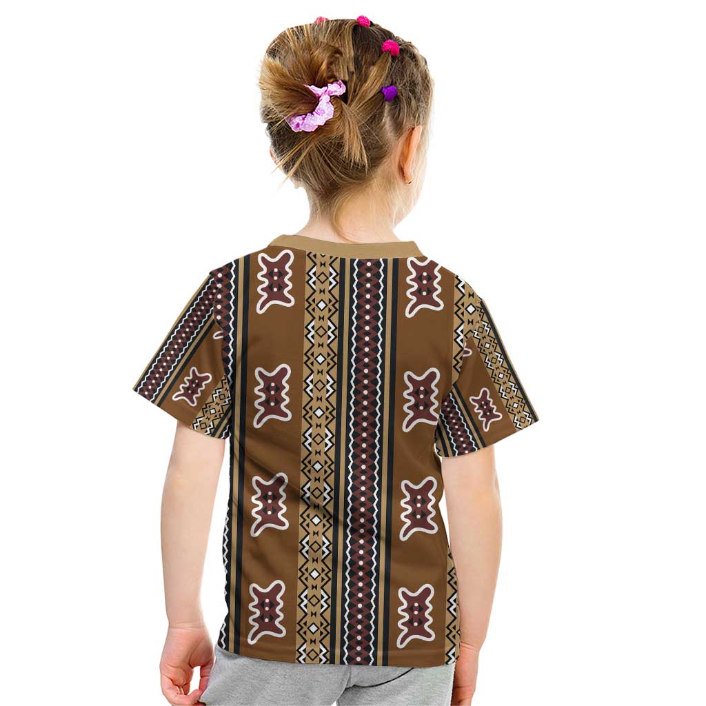 Mali Bologan Mud Cloth Pattern Kid T Shirt - Wonder Print Shop