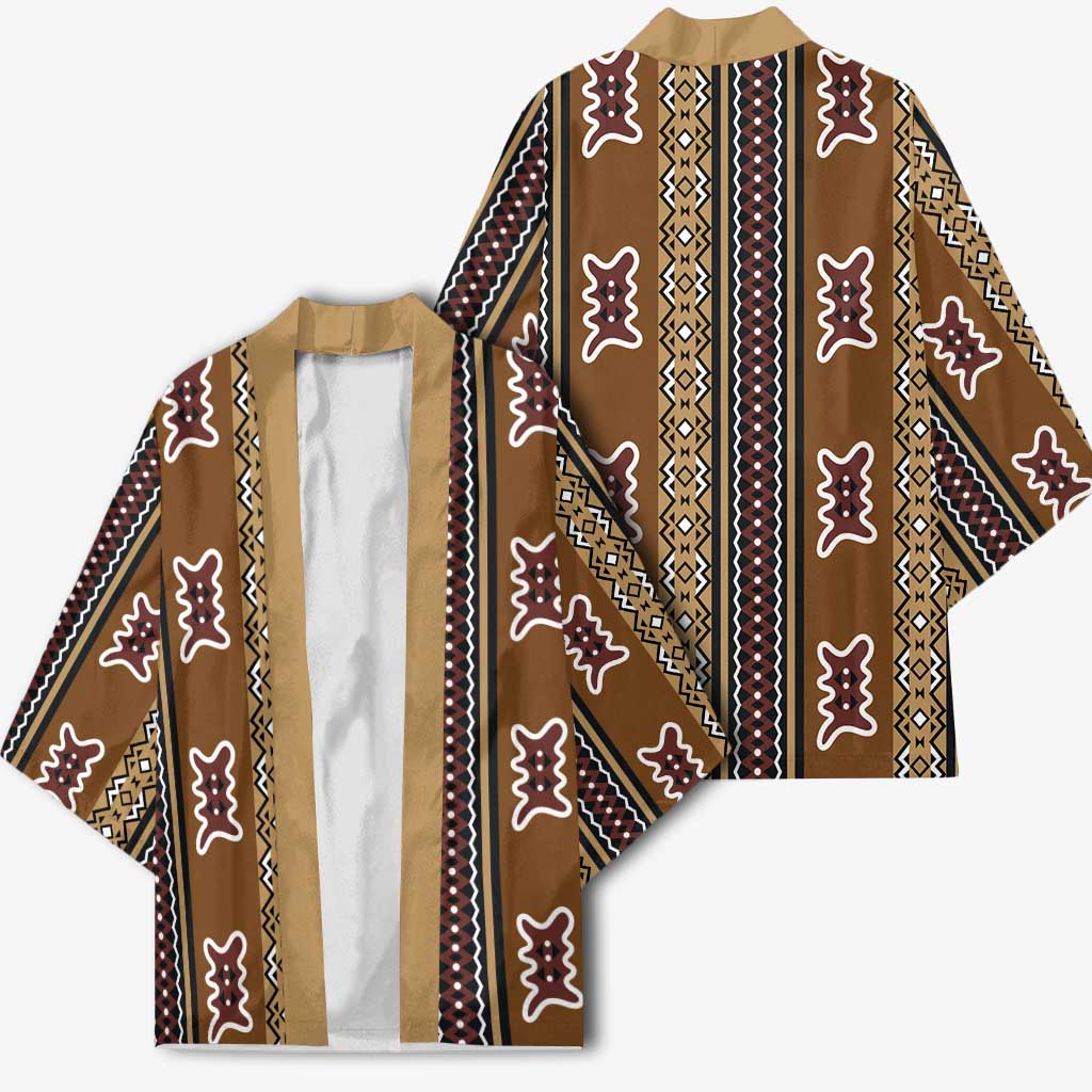 Mali Bologan Mud Cloth Pattern Kimono - Wonder Print Shop