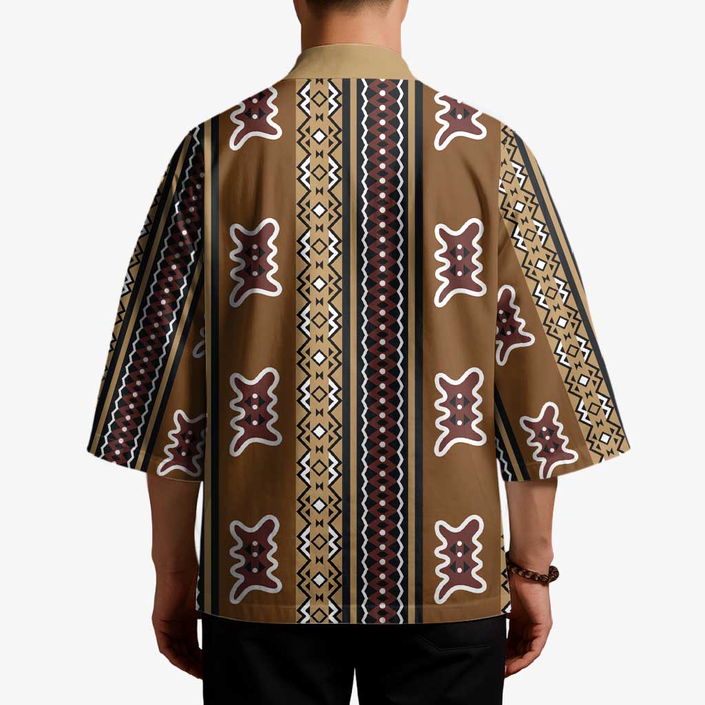 Mali Bologan Mud Cloth Pattern Kimono - Wonder Print Shop