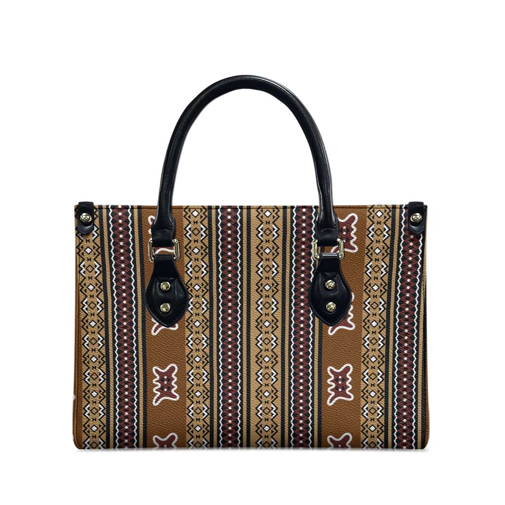 Mali Bologan Mud Cloth Pattern Leather Bag - Wonder Print Shop