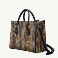 Mali Bologan Mud Cloth Pattern Leather Bag - Wonder Print Shop