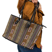 Mali Bologan Mud Cloth Pattern Leather Tote Bag - Wonder Print Shop
