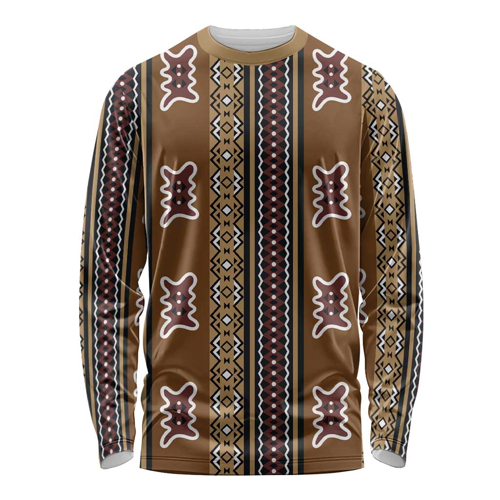 Mali Bologan Mud Cloth Pattern Long Sleeve Shirt - Wonder Print Shop