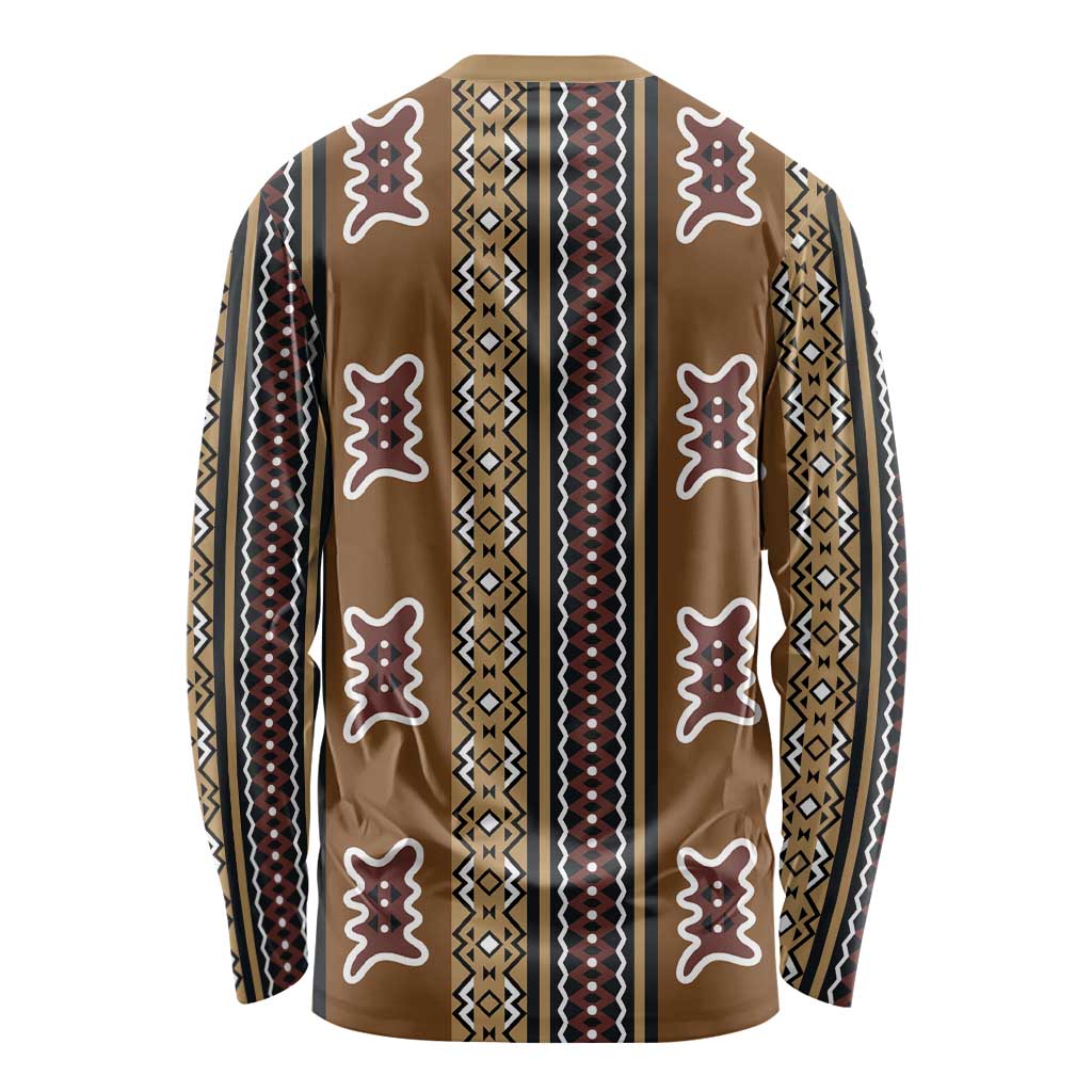Mali Bologan Mud Cloth Pattern Long Sleeve Shirt - Wonder Print Shop