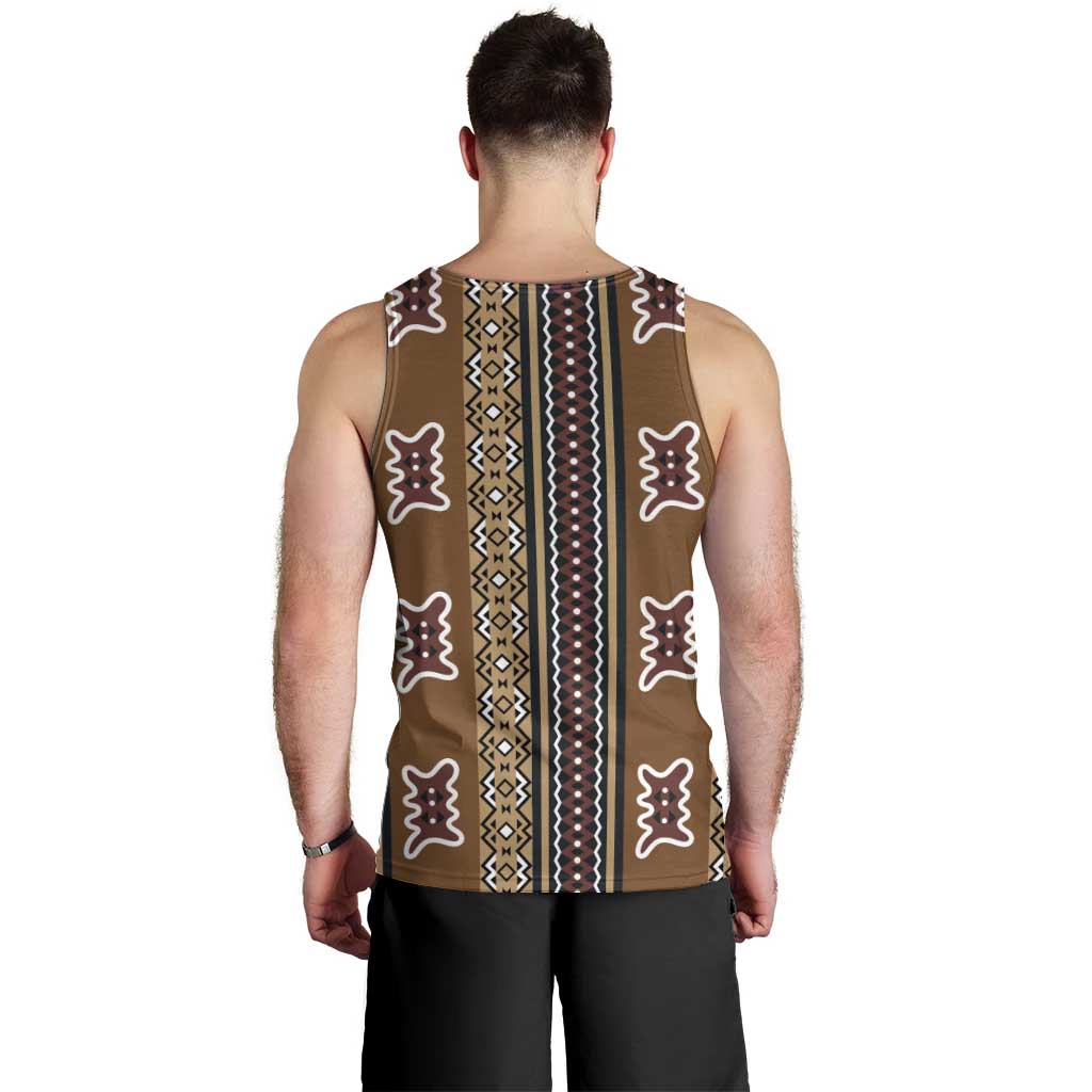 Mali Bologan Mud Cloth Pattern Men Tank Top - Wonder Print Shop