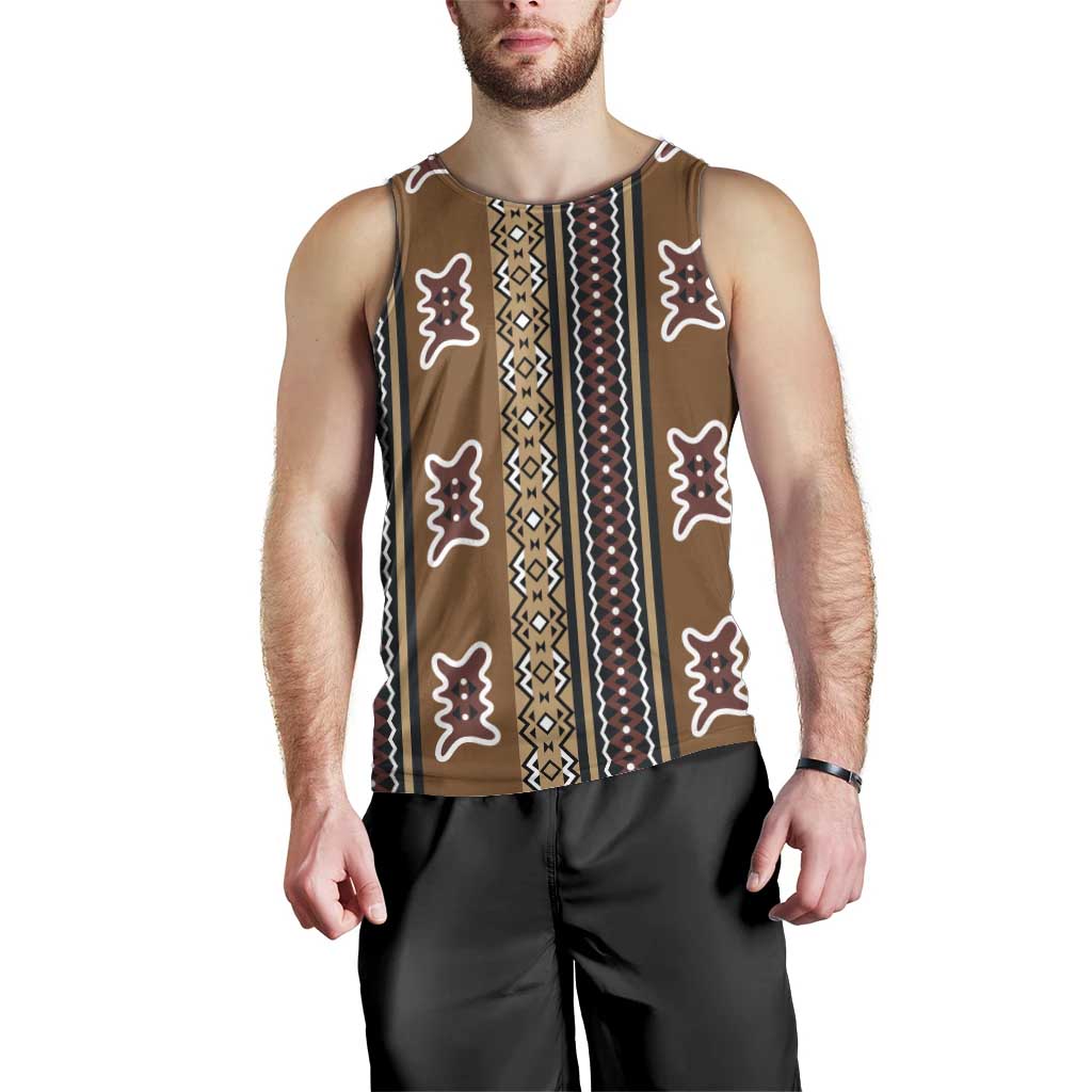 Mali Bologan Mud Cloth Pattern Men Tank Top - Wonder Print Shop