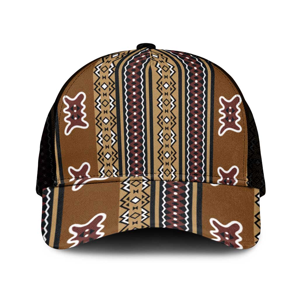Mali Bologan Mud Cloth Pattern Mesh Trucker Cap - Wonder Print Shop