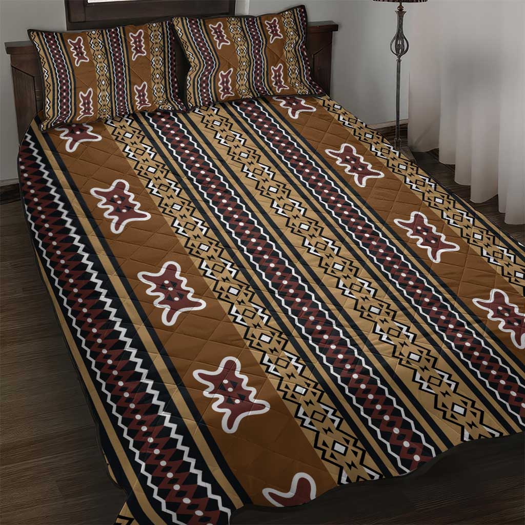 Mali Bologan Mud Cloth Pattern Quilt Bed Set - Wonder Print Shop