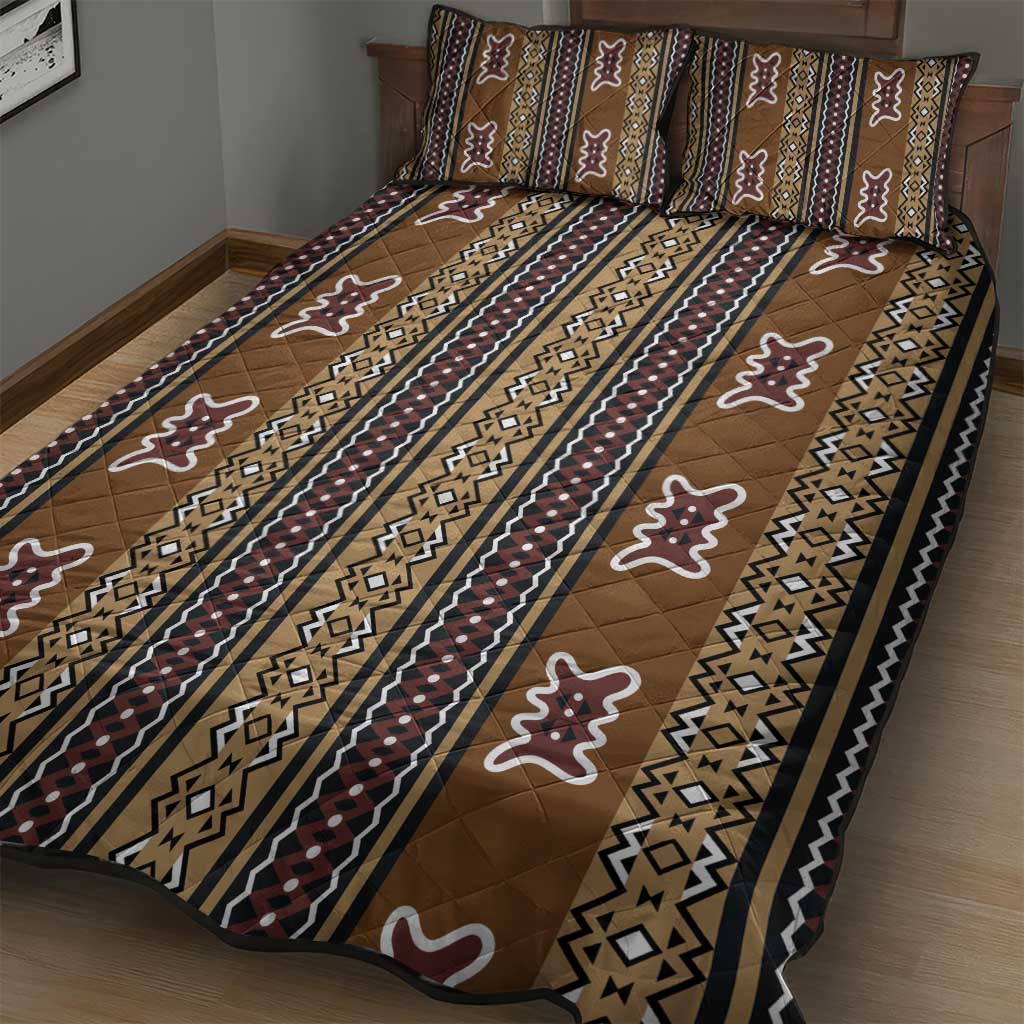 Mali Bologan Mud Cloth Pattern Quilt Bed Set - Wonder Print Shop