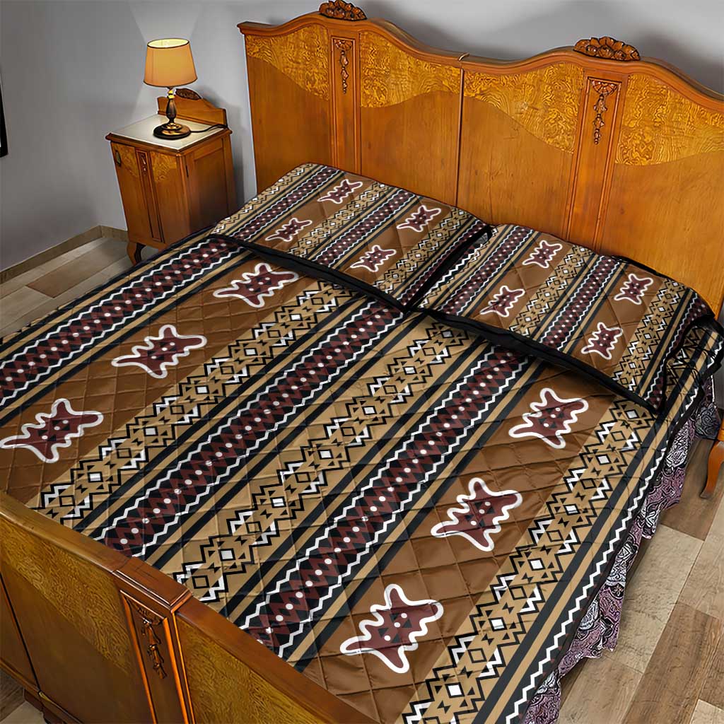 Mali Bologan Mud Cloth Pattern Quilt Bed Set - Wonder Print Shop