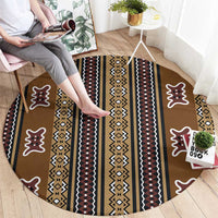 Mali Bologan Mud Cloth Pattern Round Carpet - Wonder Print Shop