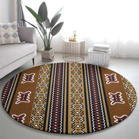 Mali Bologan Mud Cloth Pattern Round Carpet - Wonder Print Shop
